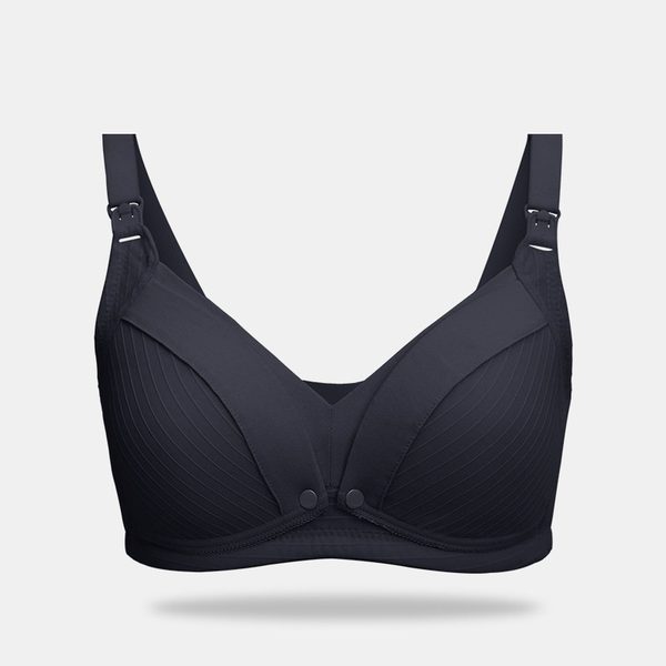 Cotton nursing sleep bra, Black