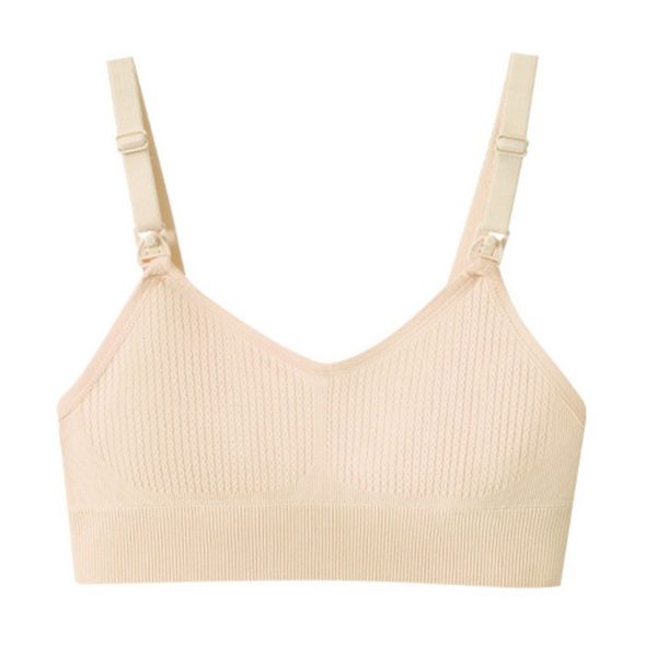 Nahtloser Still-BH aus Baumwolle, Beige