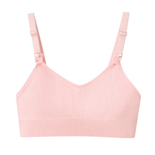 Seamless cotton nursing bra, Pink